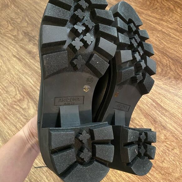 New 8.5 Black Chunky Heel Platform Chelsea Boots Stretch Sides Y2K Retro Style - Picture 5 of 5